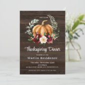 Invitation Dîner Russe Citrouille Thanksgiving (Debout devant)