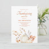 Invitation Dîner Russe Citrouille Thanksgiving (Debout devant)