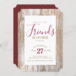 Invitation Dîner rustique blanchi à la chaux