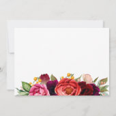 Invitation Dîner Rustique Boho Floral Mariage (Dos)