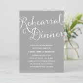 Invitation Dîner rustique classique de répétition de (Debout devant)