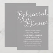 Invitation Dîner rustique classique de répétition de (Devant / Derrière)