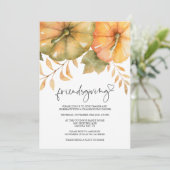 Invitation Dîner rustique de Friendsgiving d'automne de (Debout devant)