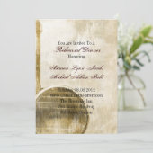 Invitation Dîner rustique de répétition de mariage de ferme (Debout devant)