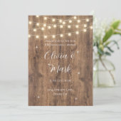 Invitation Dîner Rustique de répétition du barbecue Invitatio (Debout devant)