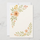 Invitation Dîner Rustique de répétition Fleur sauvage Invitat (Dos)