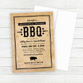 Invitation Dîner Rustique de répétition Mariage BBQ