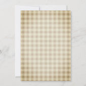 Invitation Dîner Rustique Drôle de grâces Dîner Turquie Plaid (Dos)