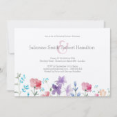 Invitation Dîner Rustique Floral Mariage (Devant)