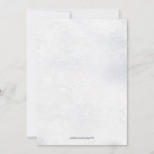 Invitation Dîner Rustique hiver Neige Grange Bois (Dos)