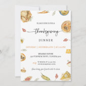 Invitation Dîner Rustique Thanksgiving (Devant)