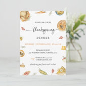 Invitation Dîner Rustique Thanksgiving (Debout devant)