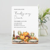 Invitation Dîner Rustique Thanksgiving | Récolte d'automne (Debout devant)