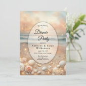 Invitation Dîner Seaside Sparkle et Sunset Dreams (Debout devant)