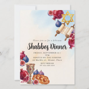 Invitation Dîner Shabbos Shabbat juif Shabbat Shalom