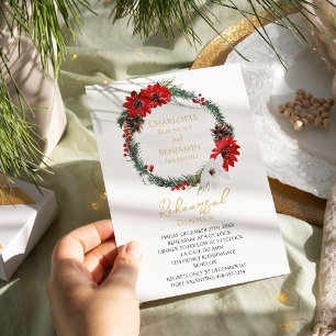 Invitation Dîner simple classique de la répétition Mariage de