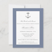 Invitation Dîner simple de répétition d'Ancres nautiques Dust (Devant)