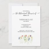 Invitation Dîner simple de répétition Fleur sauvage Invitatio (Devant)