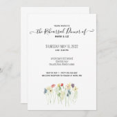 Invitation Dîner simple de répétition Fleur sauvage Invitatio (Devant / Derrière)