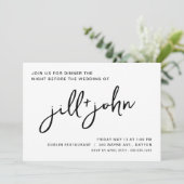 Invitation Dîner simple de répétition Mariage (Debout devant)