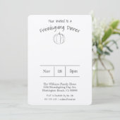 Invitation Dîner simple écrit à la main Citrouille Friendsgiv (Debout devant)