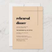 Invitation Dîner simple, élégant et chic de répétition mariag (Devant)