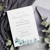 Invitation Dîner simple et élégant de répétition mariage euca