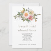 Invitation Dîner simple Floral Sage Green Mariage (Devant)