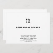 Invitation Dîner simple minimaliste et élégant (Devant / Derrière)