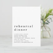 Invitation Dîner simple noir blanc (Debout devant)