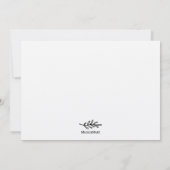 Invitation Dîner simple Rustique de répétition de feuille (Dos)