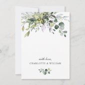 Invitation DÎNER Simplement Élégant Eucalyptus REHEARSAL (Dos)