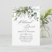 Invitation DÎNER Simplement Élégant Eucalyptus REHEARSAL (Debout devant)