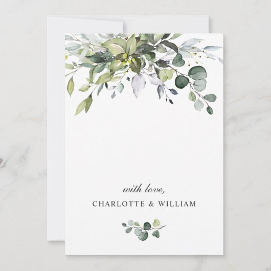 Invitation DÎNER Simplement Élégant Eucalyptus REHEARSAL (Dos)