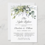 Invitation DÎNER Simplement Élégant Eucalyptus REHEARSAL<br><div class="desc">Créez l'invitation REHEARSAL DINNER parfait avec ce modèle "Aquarelle Eucalyptus Greenery". Ce design de haute qualité est facile à customiser pour correspondre à vos couleurs, styles et thèmes mariages. Pour plus de personnalisation, cliquez sur le lien "customiser plus" et utilisez notre outil de conception pour modifier ce modèle. Si vous...</div>