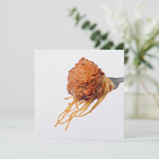 Invitation Dîner Spaghetti (Debout devant)