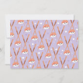 Invitation Dîner Sushi Filles Japonaise Anniversaire Fête vio (Dos)