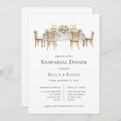 Invitation Dîner Table de répétition Dîner (Devant / Derrière)