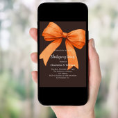 Invitation Dîner Thankgiving orange arc-brun