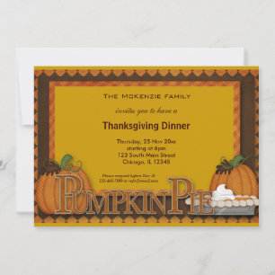 Invitation Dîner Thanksgiving