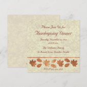 Invitation Dîner Thanksgiving (Devant / Derrière)