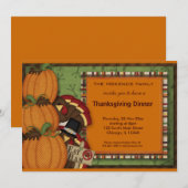 Invitation Dîner Thanksgiving (Devant / Derrière)