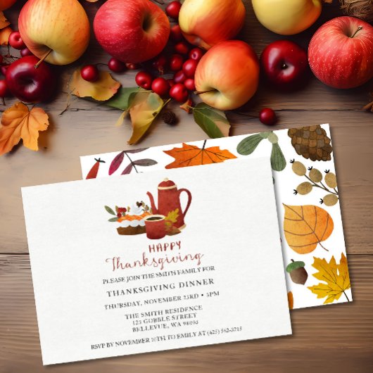 Invitation Dîner Thanksgiving