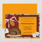 Invitation Dîner Thanksgiving (Devant / Derrière)