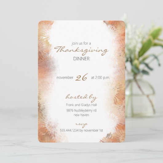 Invitation Dîner Thanksgiving (Debout devant)