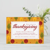 Invitation Dîner Thanksgiving | Arbres d'automne (Debout devant)