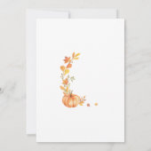 Invitation Dîner Thanksgiving Citrouille aquarelle (Dos)
