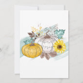 Invitation Dîner Thanksgiving Citrouille Camion aquarelle (Dos)