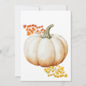 Invitation Dîner Thanksgiving Citrouille d'automne (Dos)