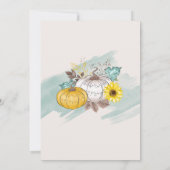 Invitation Dîner Thanksgiving Citrouille de Parties scintilla (Dos)